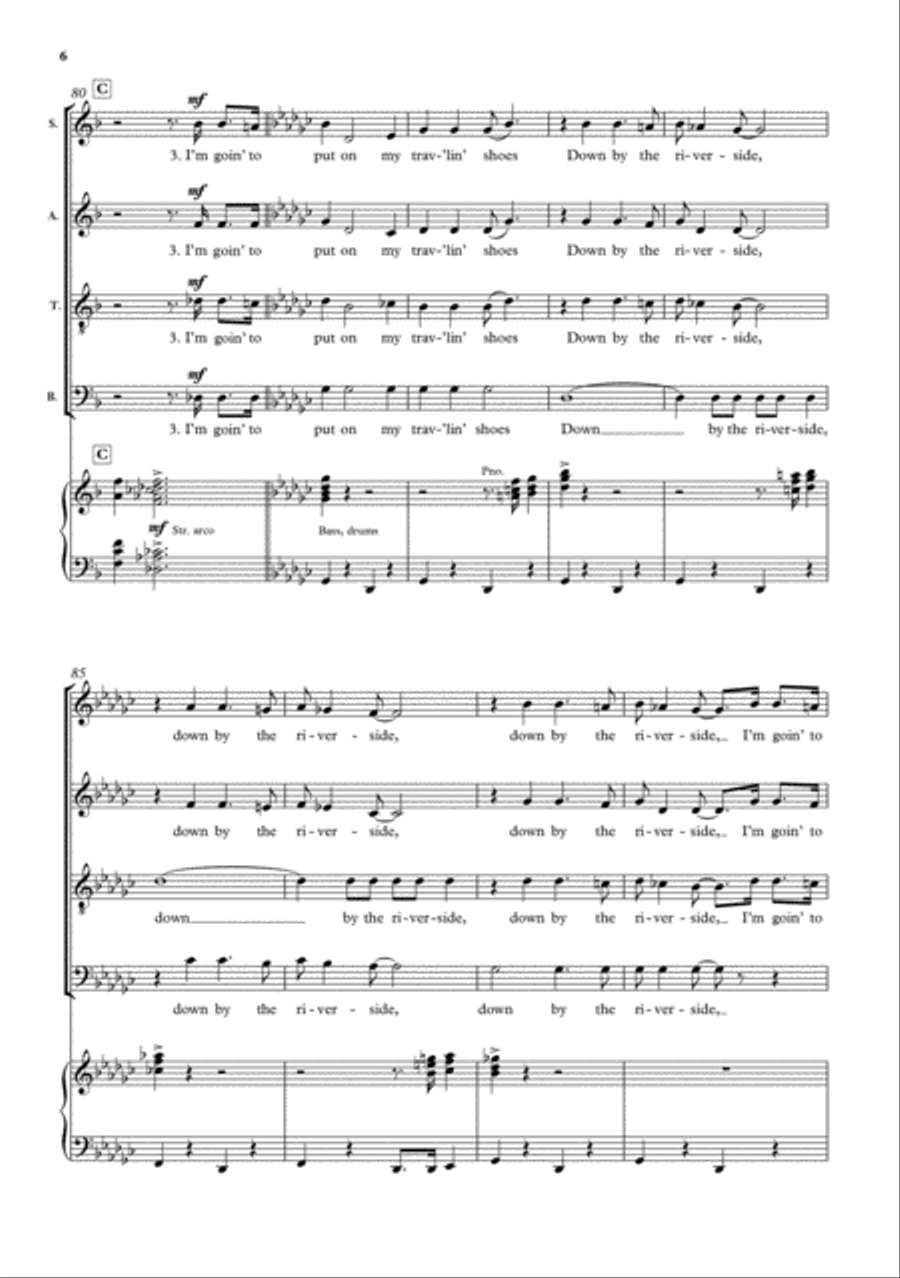 Down by the riverside Divisi scores gallery preview page 3
