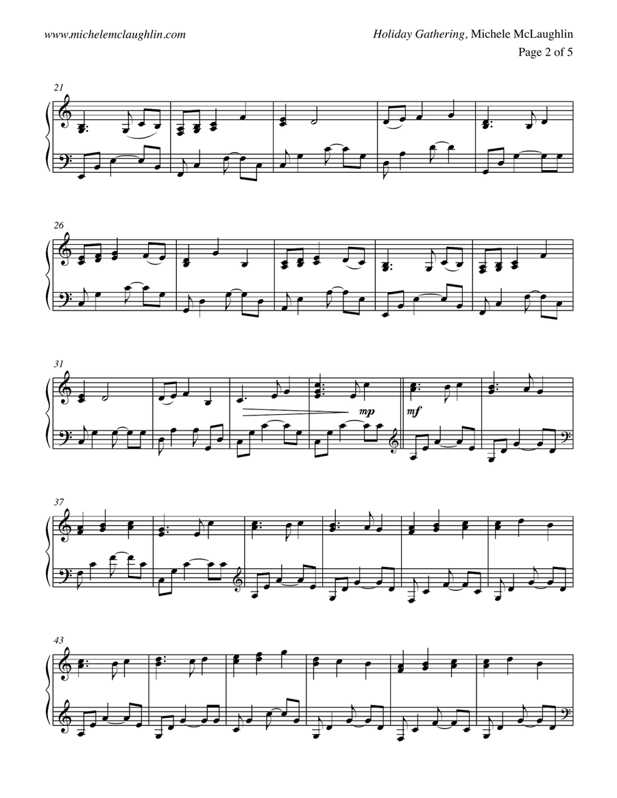 Holiday Gathering Piano Solo scores gallery preview page 2