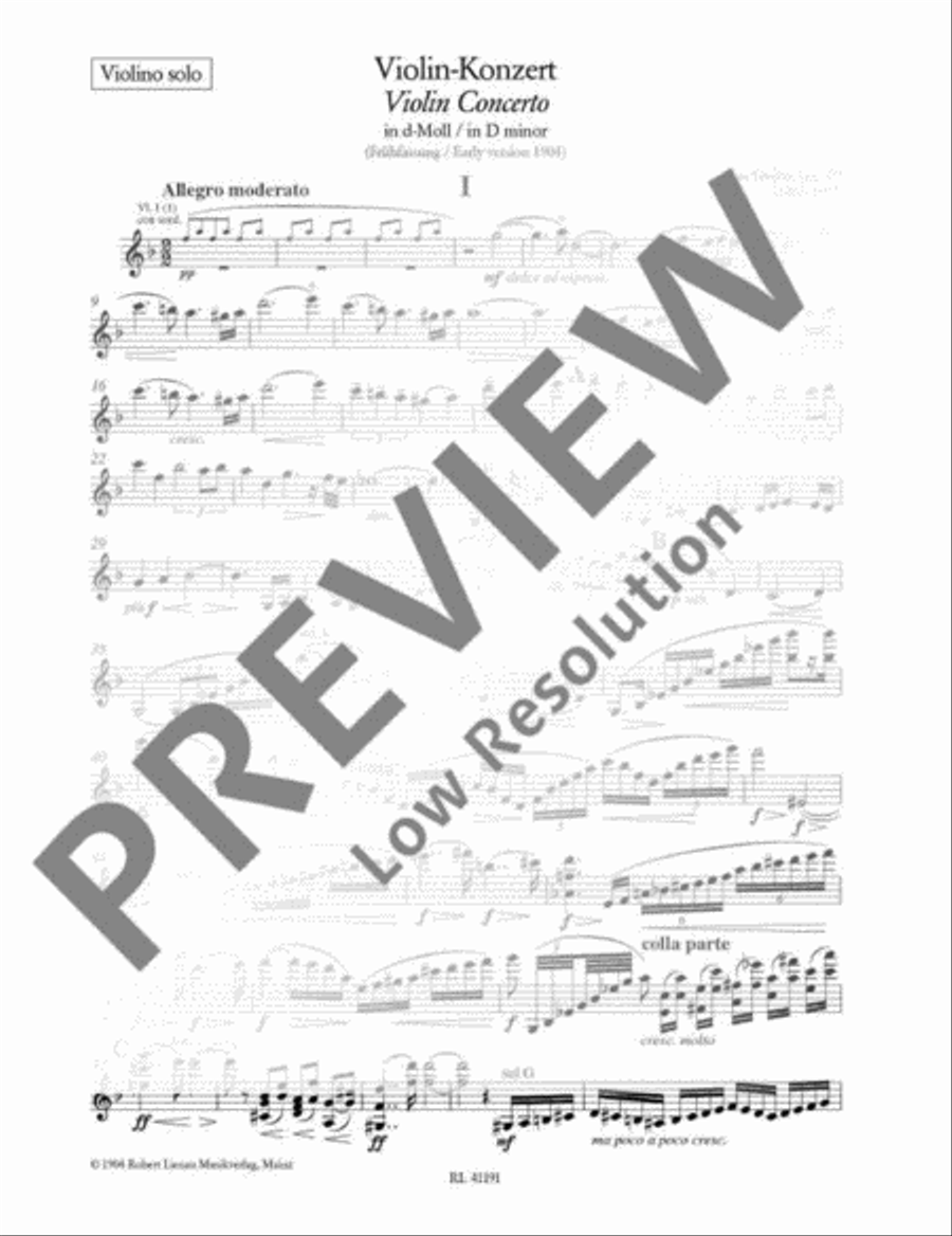 Violin Concerto D minor Orchestra scores gallery preview page 4