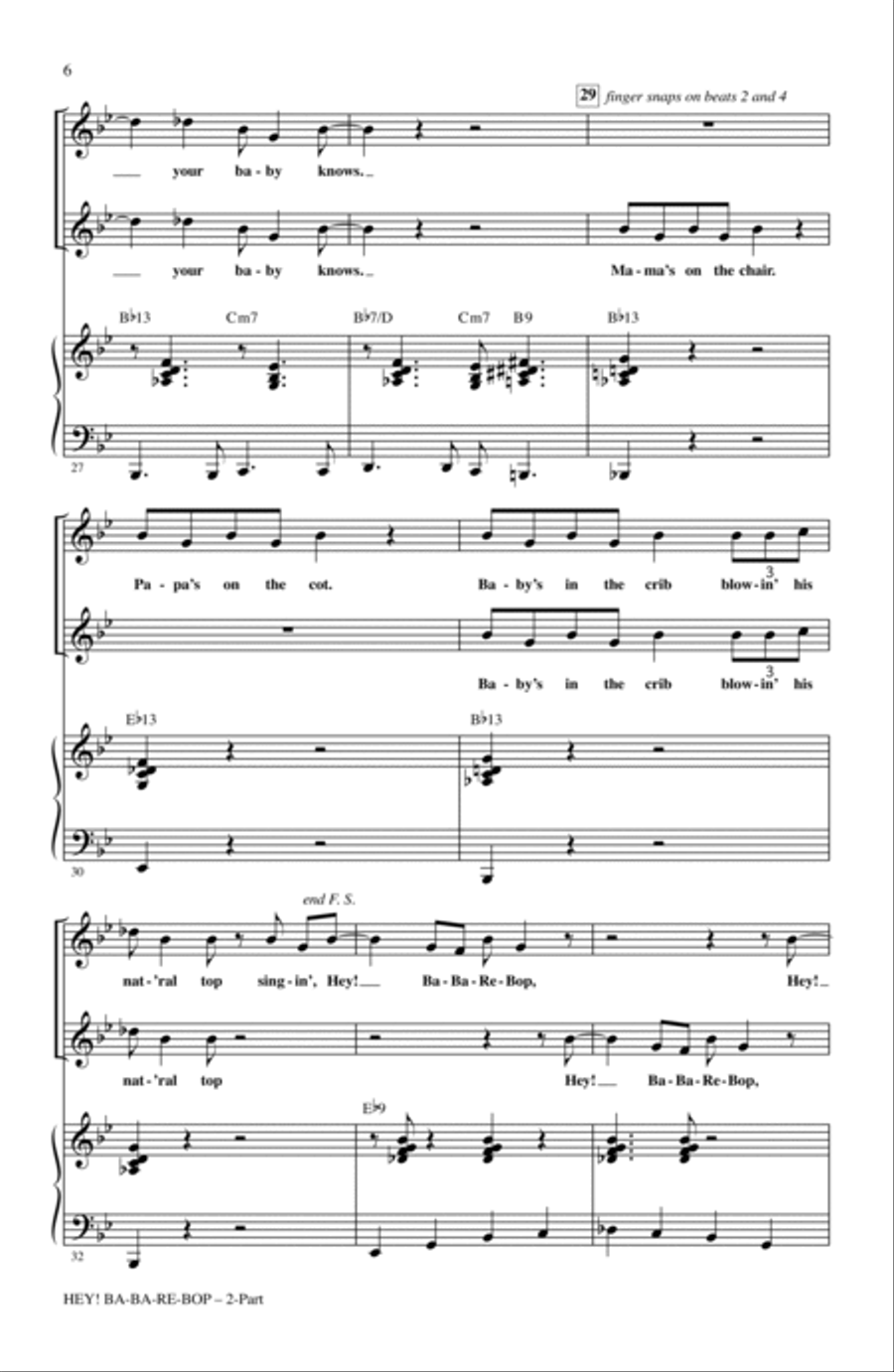 Hey! Ba-Ba-Re-Bop 2-Part scores gallery preview page 4