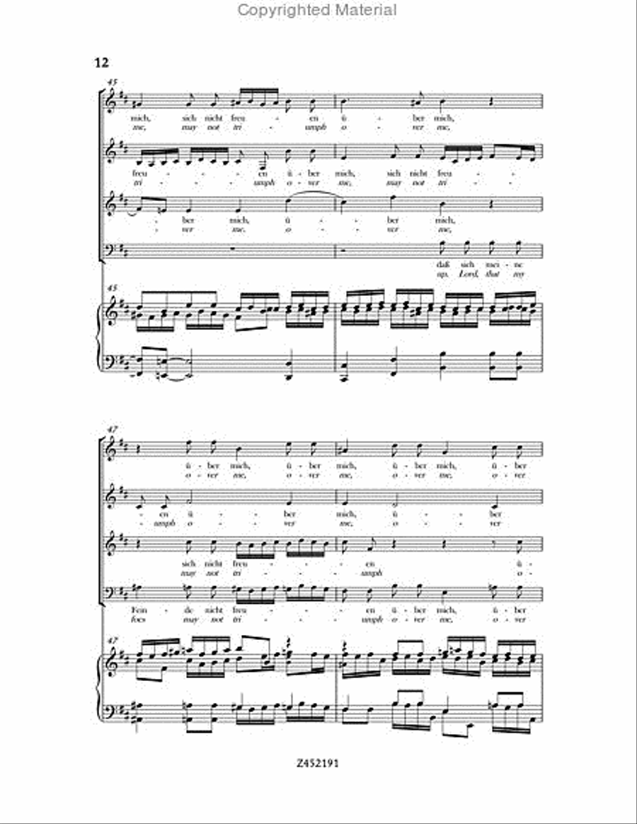 Nach dir, Herr, Verlanget Mich, BWV 150 Choir scores gallery preview page 12