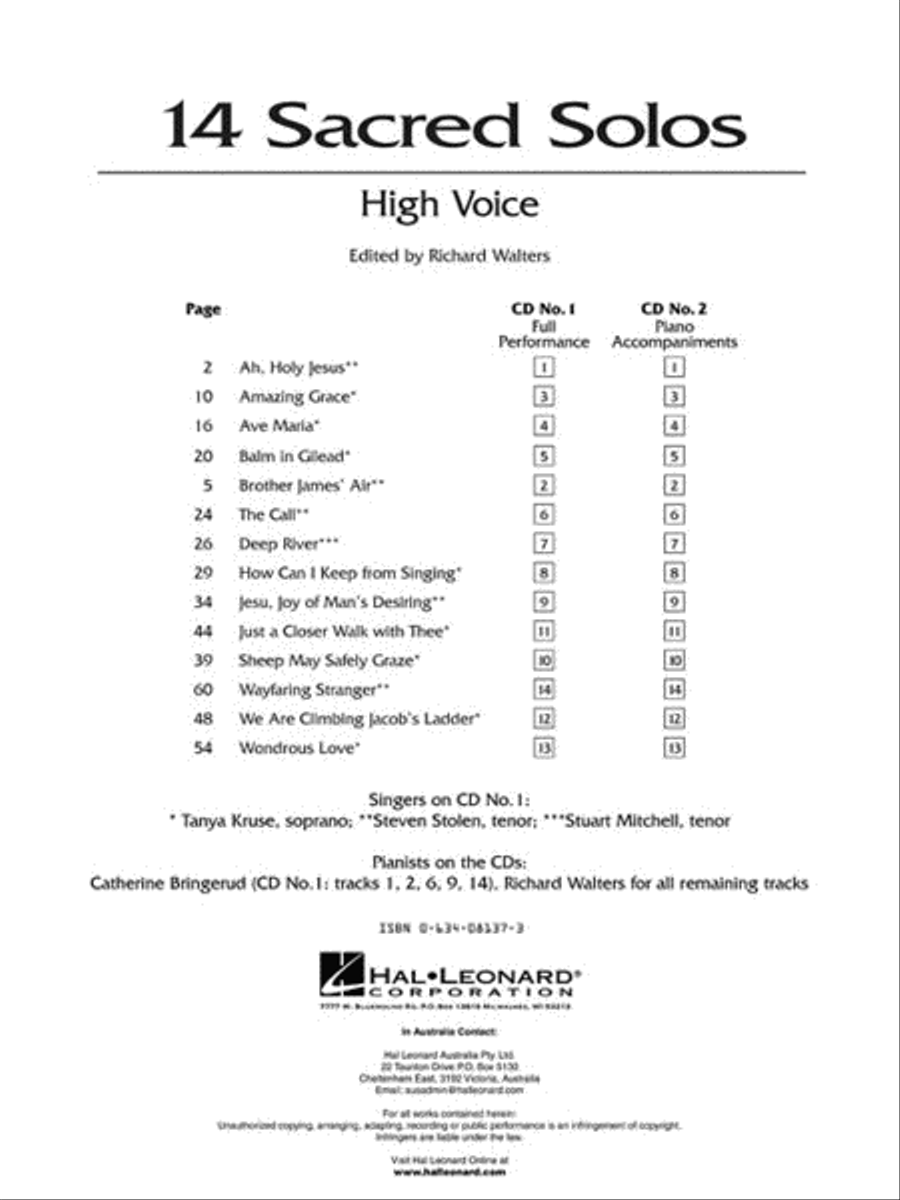 14 Sacred Solos image number null