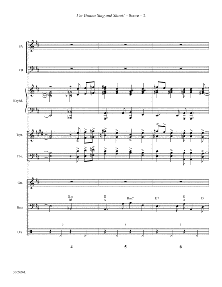 I'm Gonna Sing and Shout! - Brass and Rhythm Score and Parts