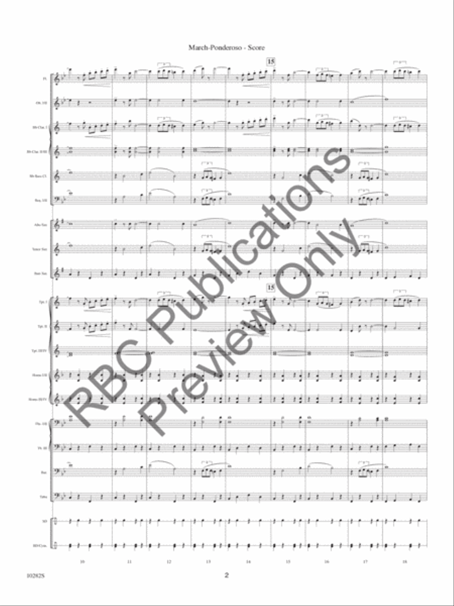 March - Ponderoso March - Ponderoso Concert Band scores gallery preview page 4