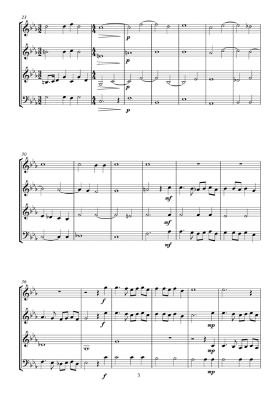 Cantate Domino Woodwind Quartet scores gallery preview page 3