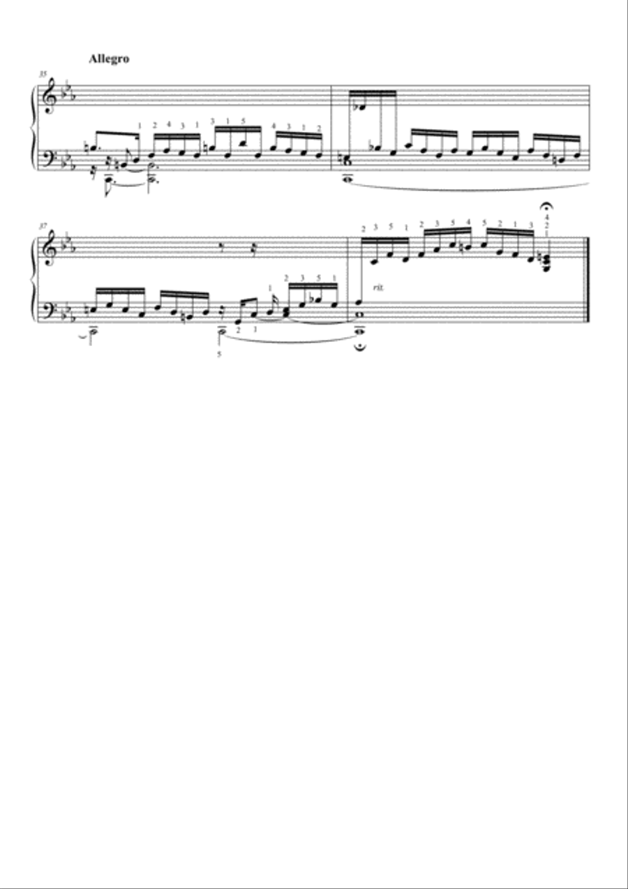 Prelude and Fugue in C minor BWV 847 Piano Solo scores gallery preview page 3