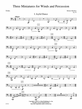 Three Miniatures for Winds and Percussion: Tuba