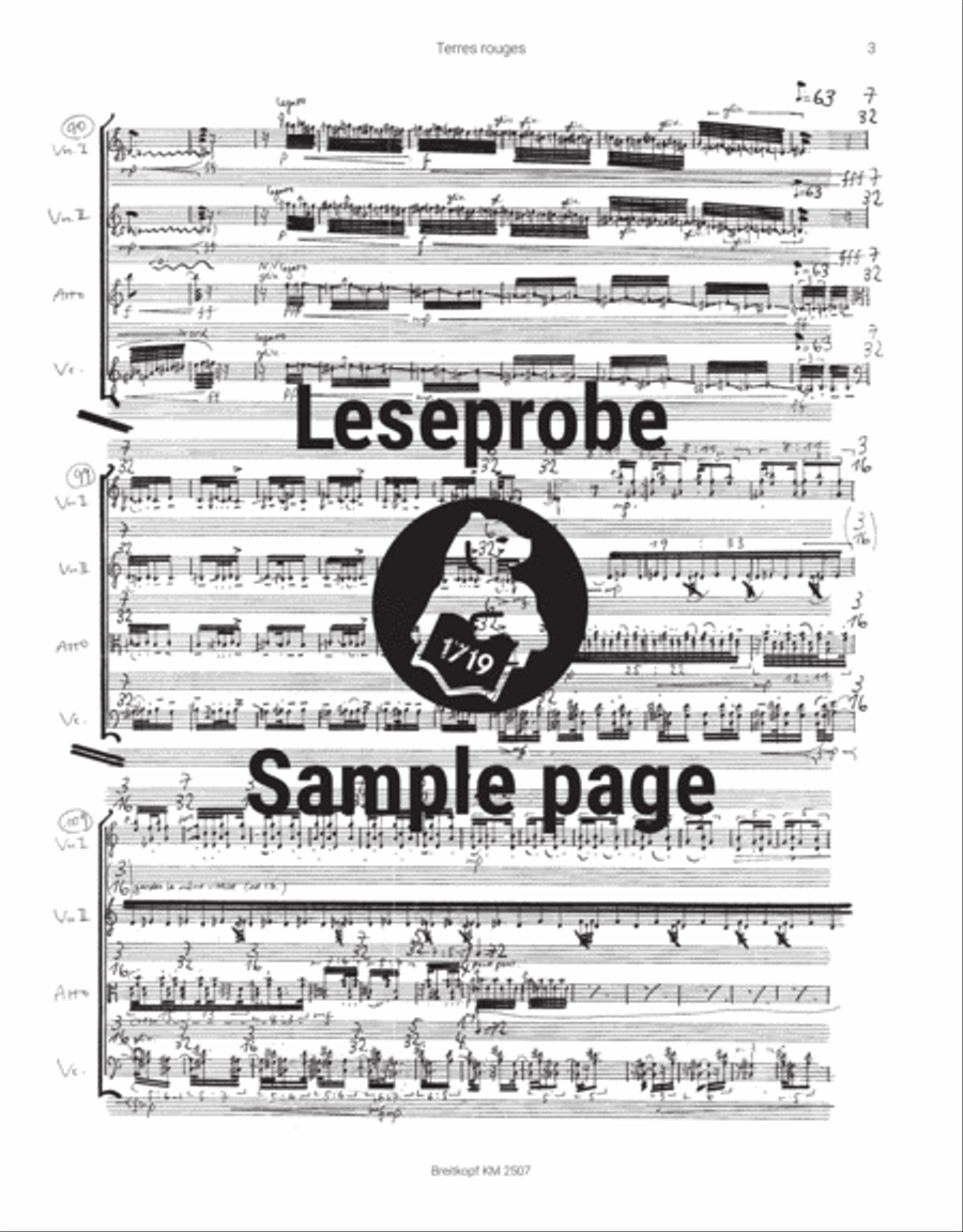 Terres rouges String Quartet scores gallery preview page 4