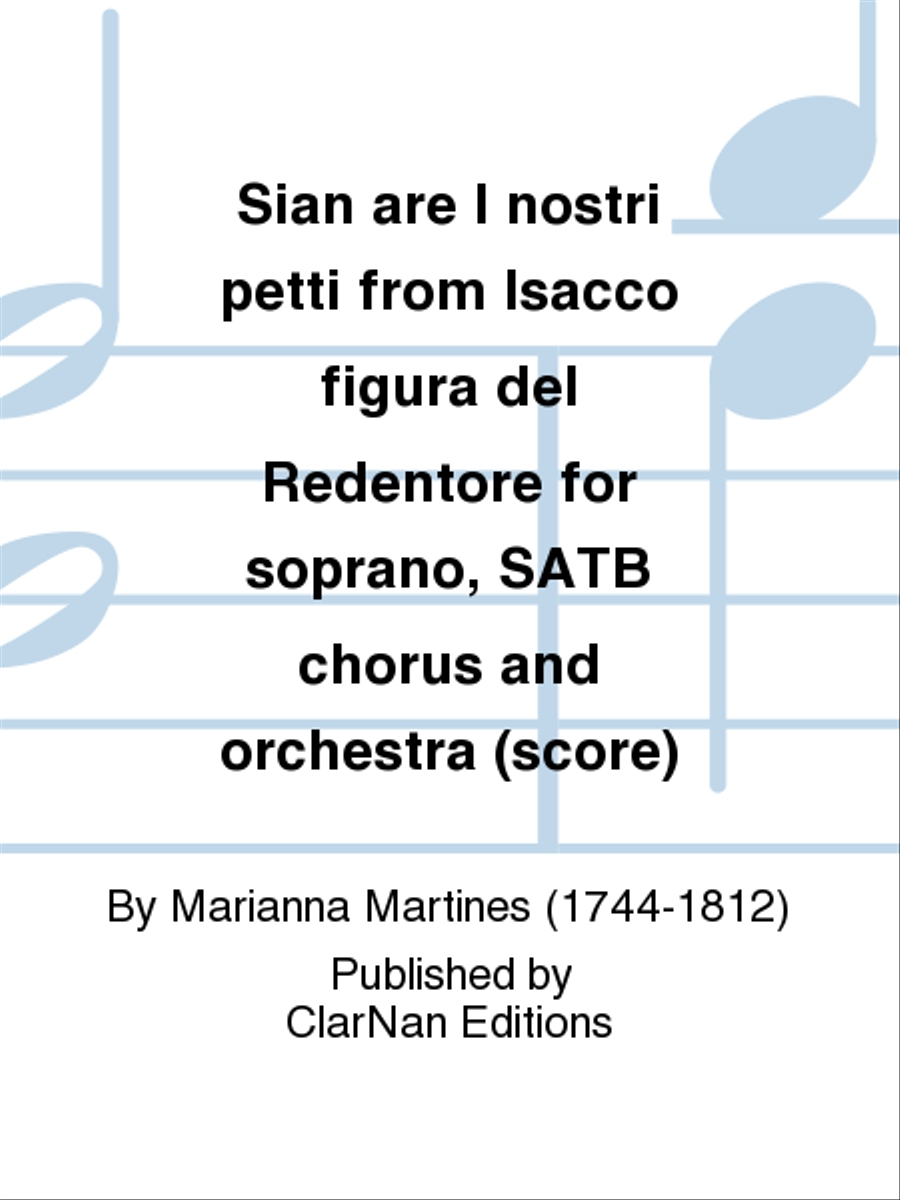 Sian are I nostri petti from Isacco figura del Redentore for soprano, SATB chorus and orchestra (score) 4-Part scores gallery preview page 1