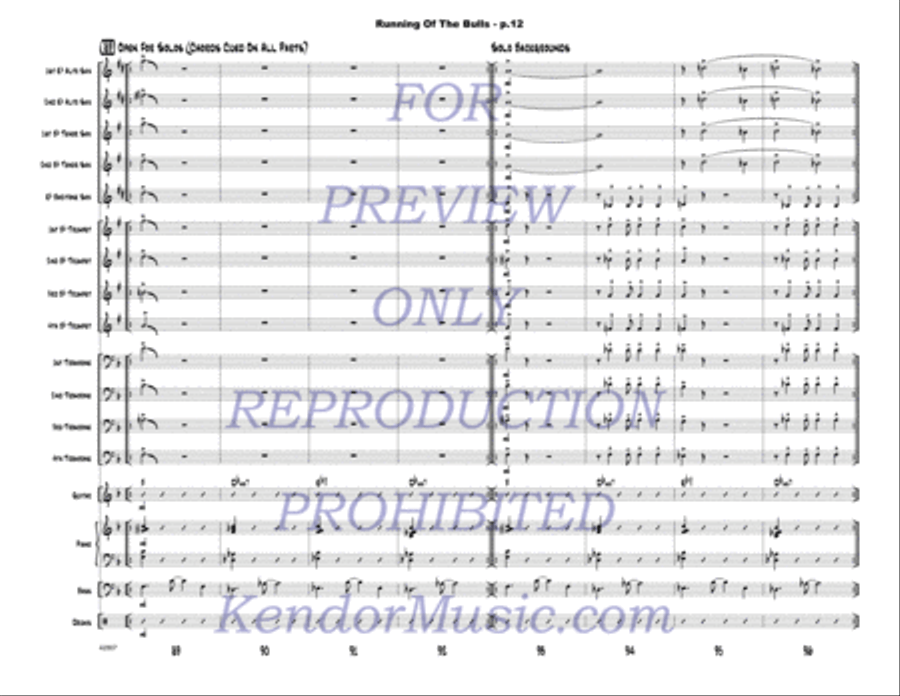 Running Of The Bulls Jazz Ensemble scores gallery preview page 13