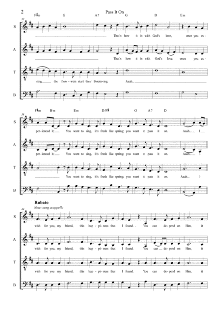 Pass It On 4-Part scores gallery preview page 2