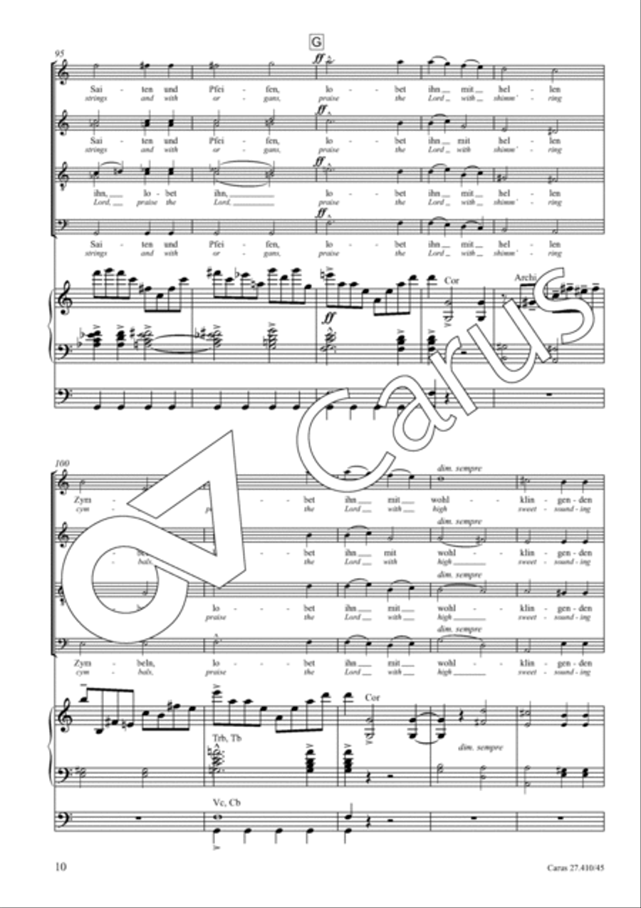 Halleluja! Praise ye the Lord in his sanctuary Divisi scores gallery preview page 13