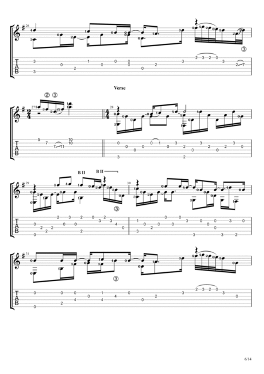 When The Children Cry When The Children Cry Guitar Tablature scores gallery preview page 6