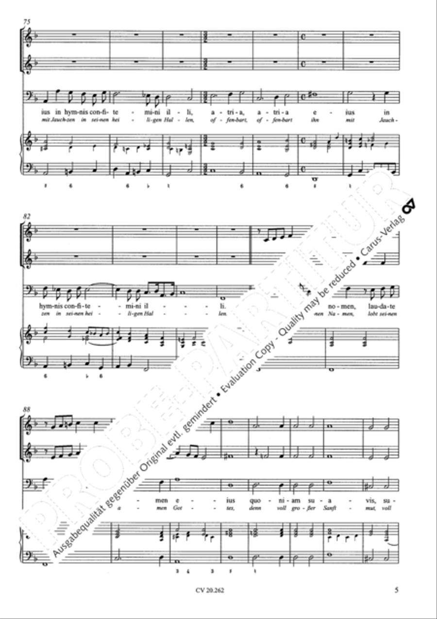 O be joyful in the Lord (Jubilate Deo omnis terra (Kommt, frohlocket dem Herrn alle Volker)) Recorder scores gallery preview page 6