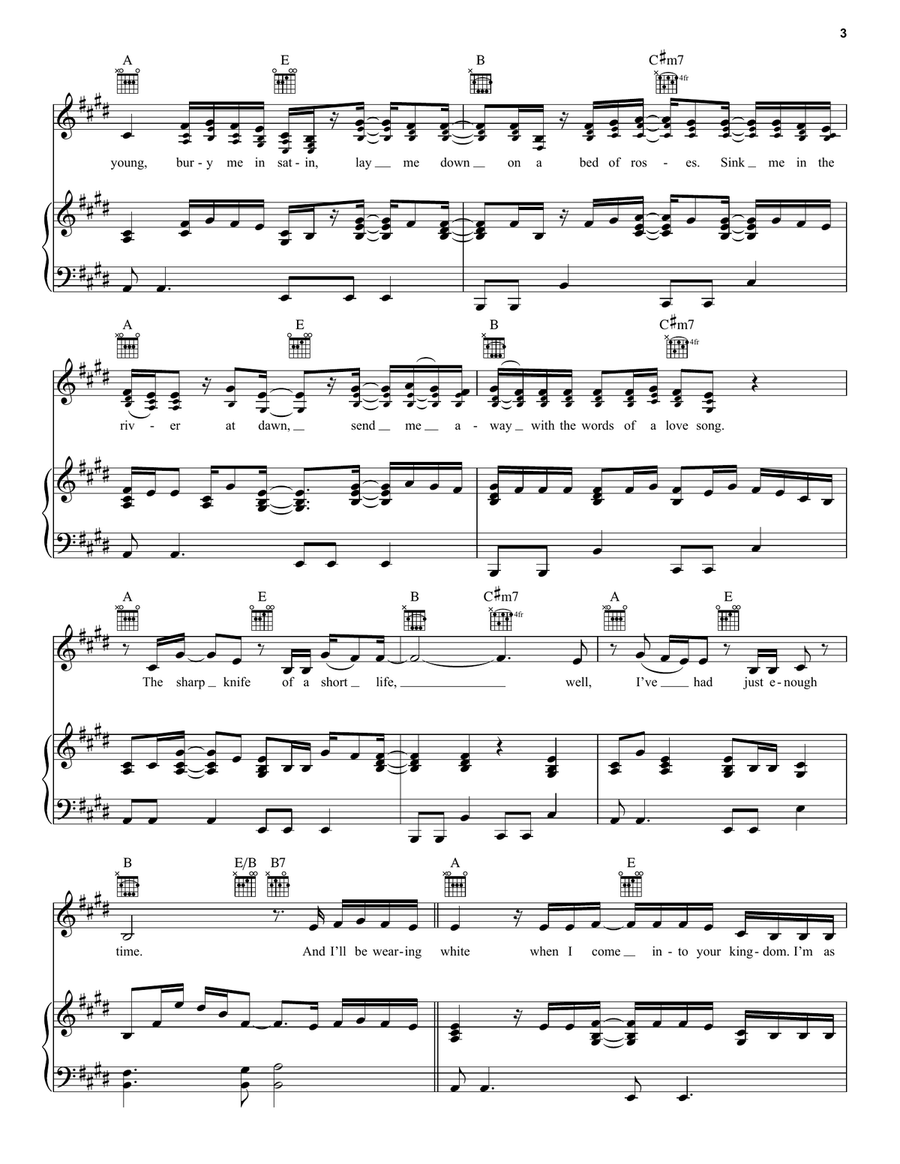If I Die Young Acoustic Guitar scores gallery preview page 3