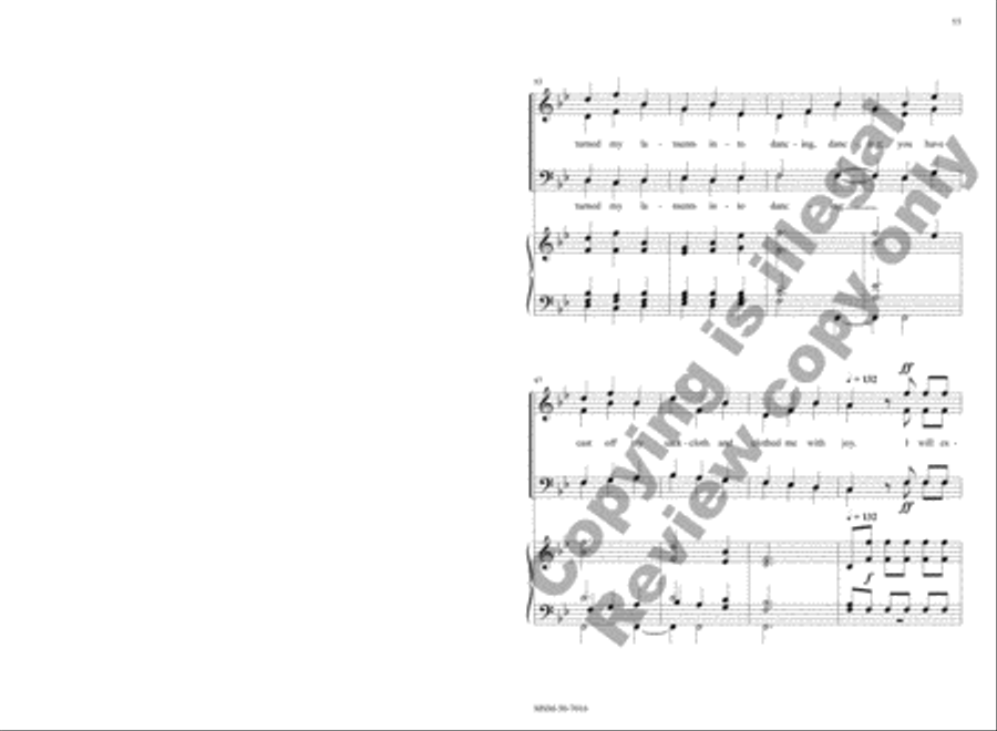 I Will Extol You, O Lord (Choral Score) image number null