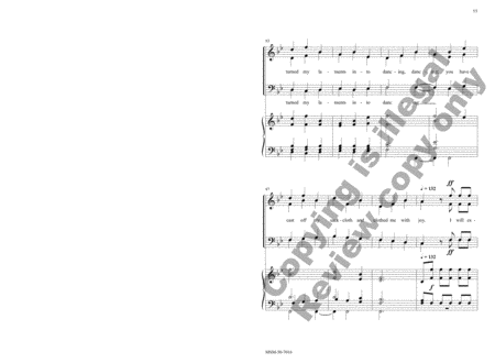 I Will Extol You, O Lord (Choral Score) image number null