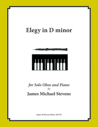 Book cover for Elegy in D minor - Oboe and Piano