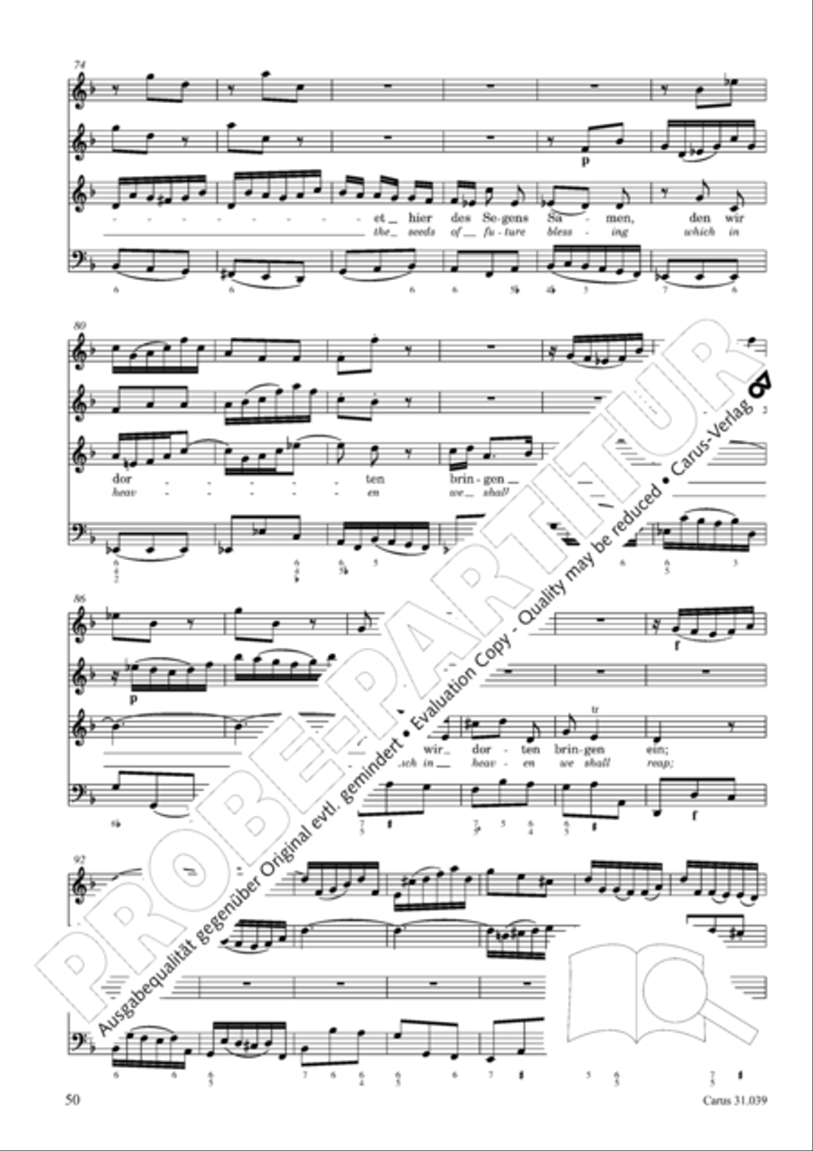 Give the hungry ones thy bread (Brich dem Hungrigen dein Brot) 4-Part scores gallery preview page 50