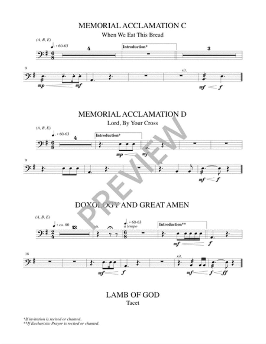 Mass of the Angels and Saints - Brass edition Handbell Choir scores gallery preview page 20