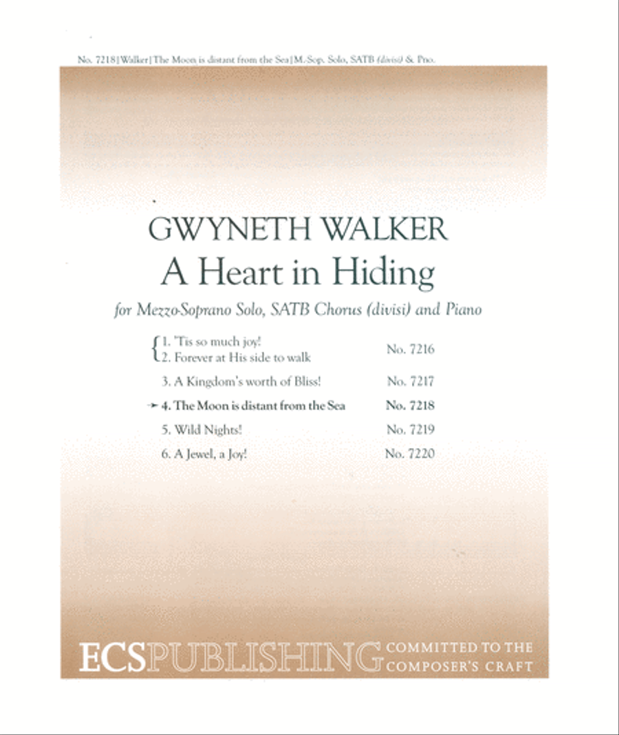 A Heart in Hiding: 4. The Moon is distant from the Sea 4-Part scores gallery preview page 1