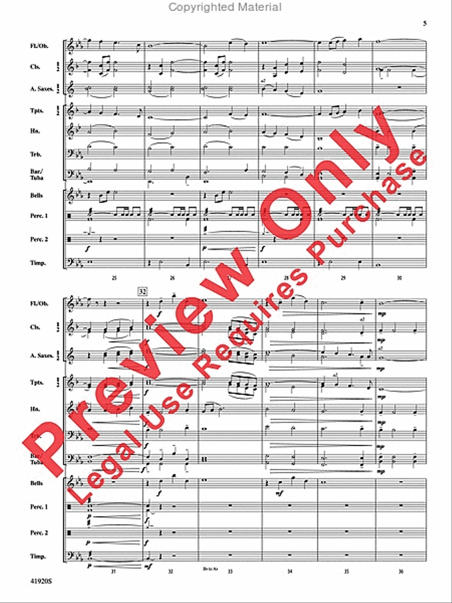 The Water Is Wide Concert Band scores gallery preview page 4