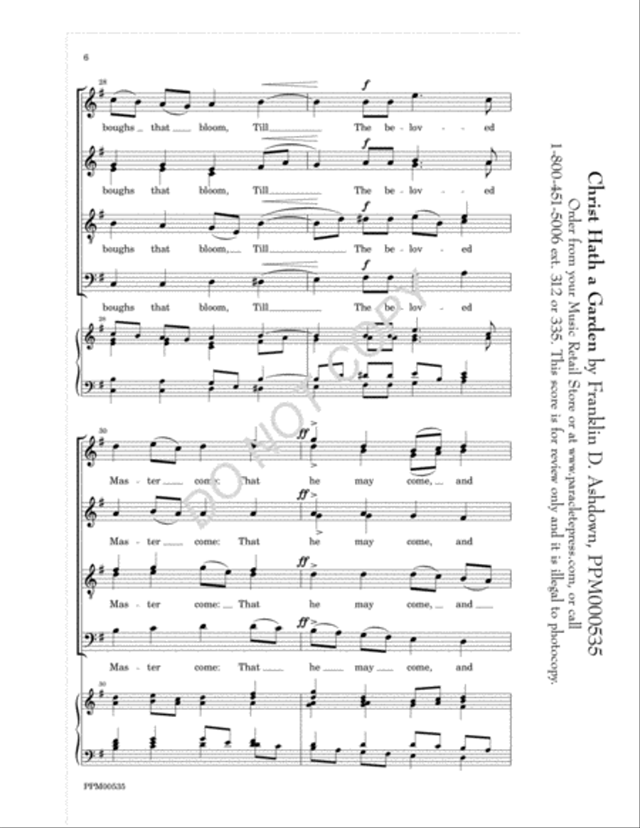 Christ Hath a Garden Christ Hath a Garden Divisi scores gallery preview page 7