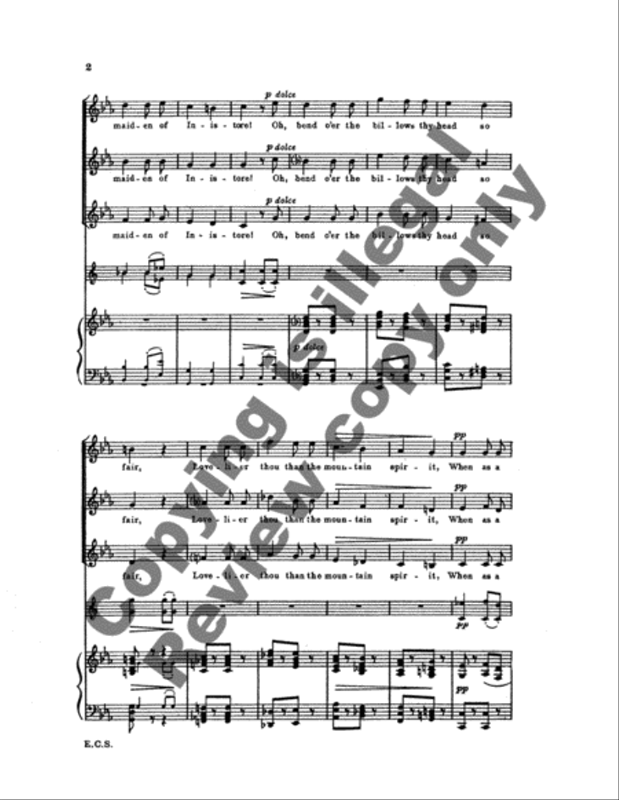Gesaenge fuer Frauenchor, Op. 17: No. 4. Song from Ossian's Fingal SSA scores gallery preview page 4