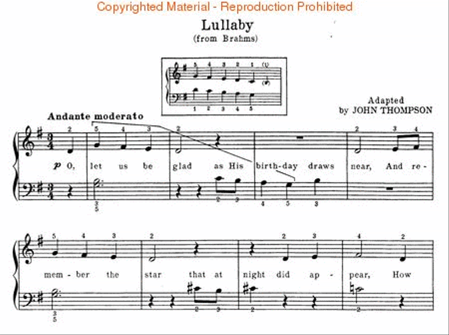 Lullaby Lullaby Easy Piano scores gallery preview page 2