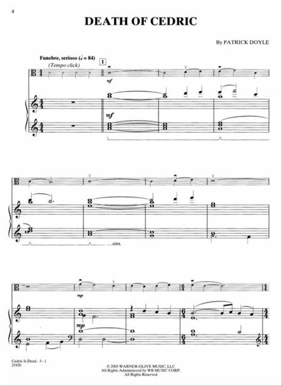 Selections from Harry Potter and The Goblet of Fire Piano Accompaniment scores gallery preview page 2
