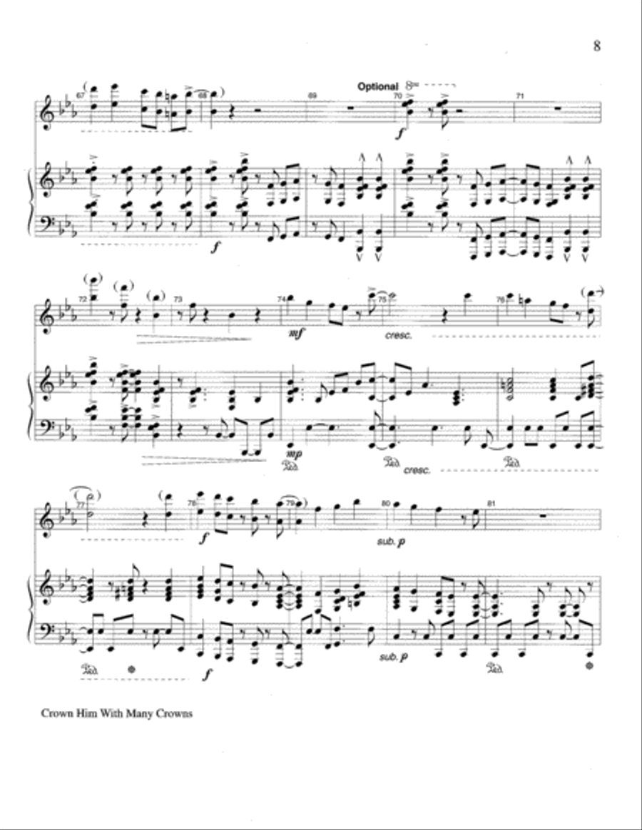 Crown Him with Many Crowns Percussion scores gallery preview page 21