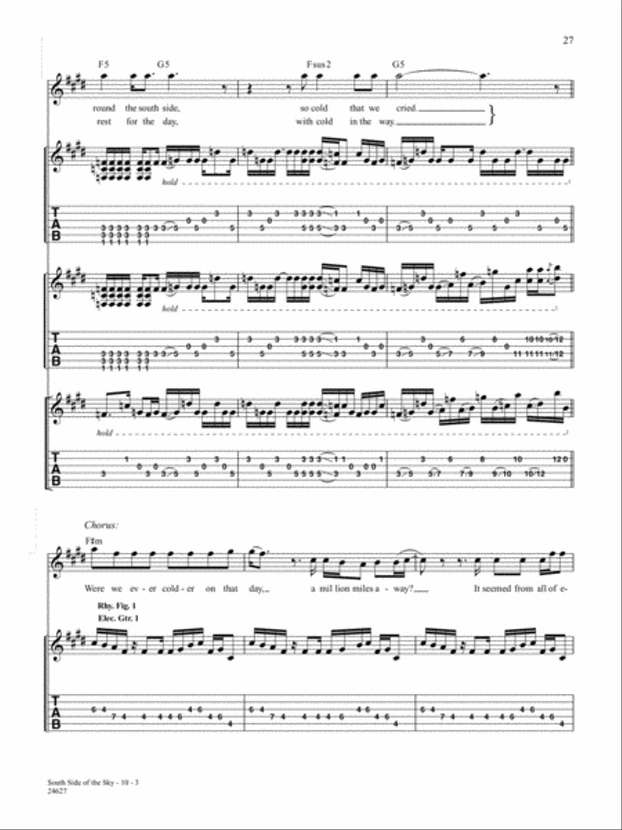 South Side Of The Sky South Side Of The Sky Guitar Tablature scores gallery preview page 3