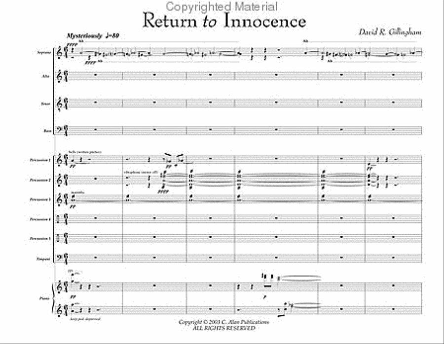 Return to Innocence Return to Innocence 4-Part scores gallery preview page 2