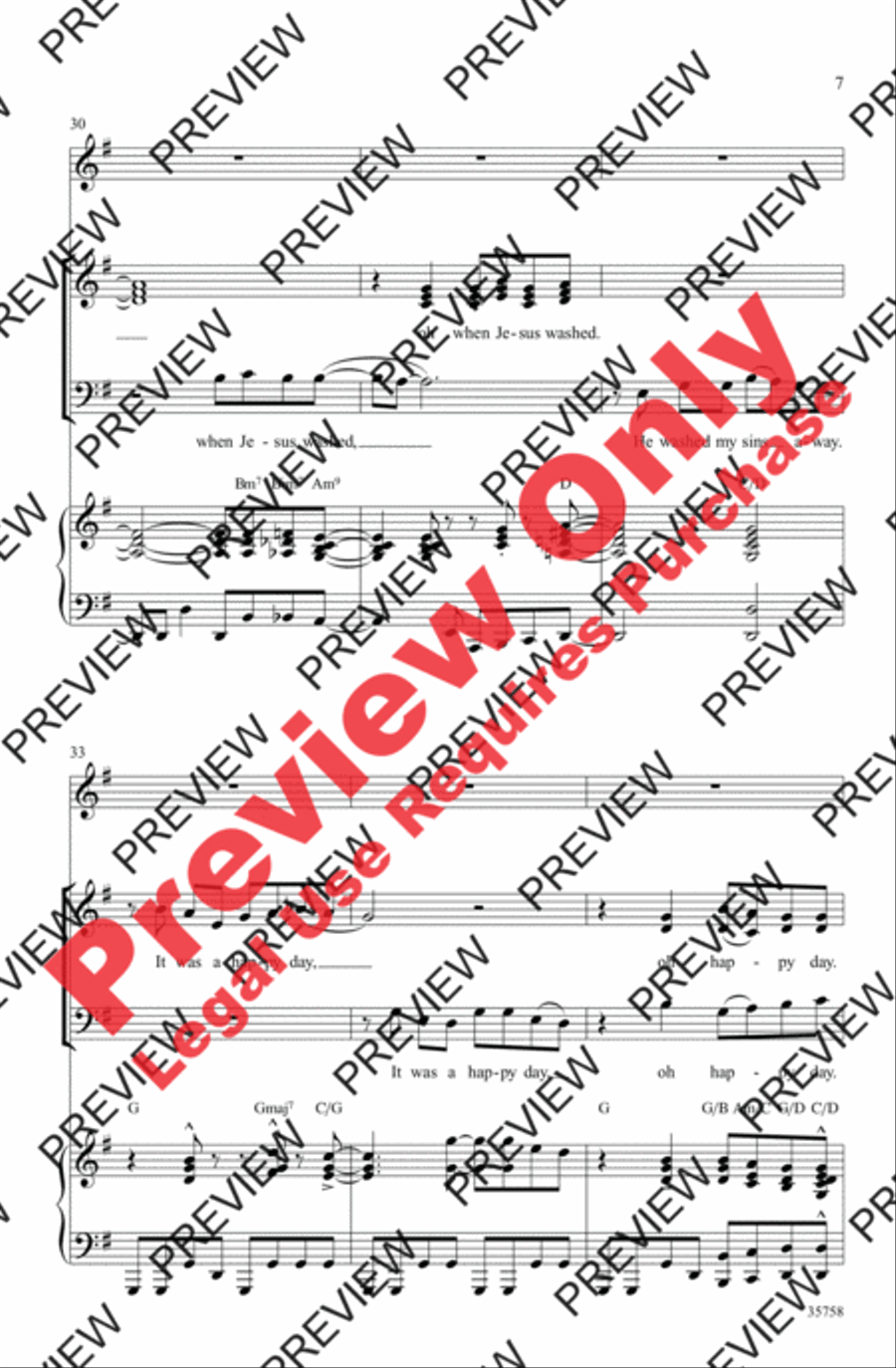 Oh Happy Day Oh Happy Day 3-Part scores gallery preview page 7