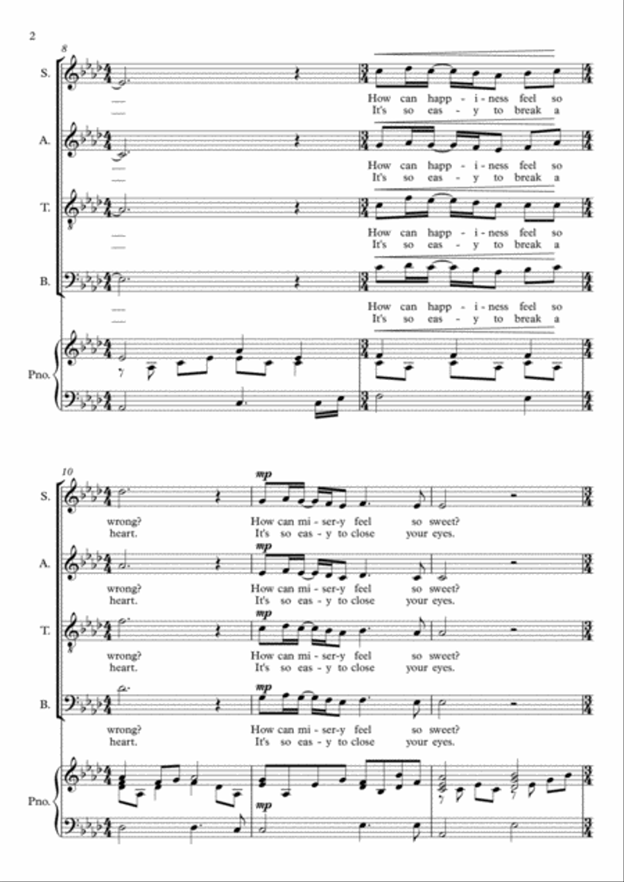 The Closest Thing To Crazy 4-Part scores gallery preview page 2