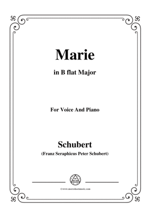 Book cover for Schubert-Marie,in B flat Major,for Voice&Piano