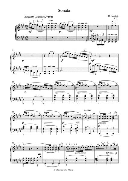 Scarlatti-Sonata in E-Major L.23 K.380(piano) image number null