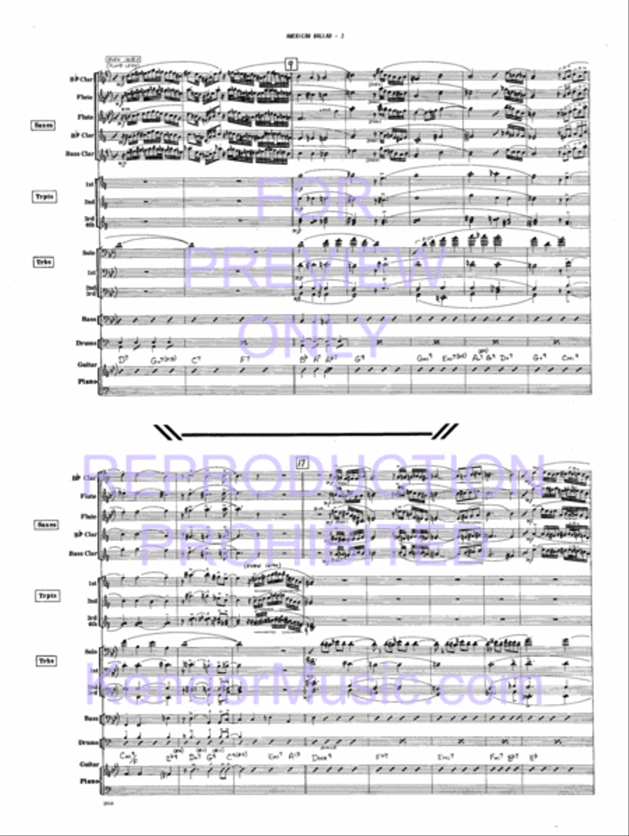 American Ballad Jazz Ensemble scores gallery preview page 5