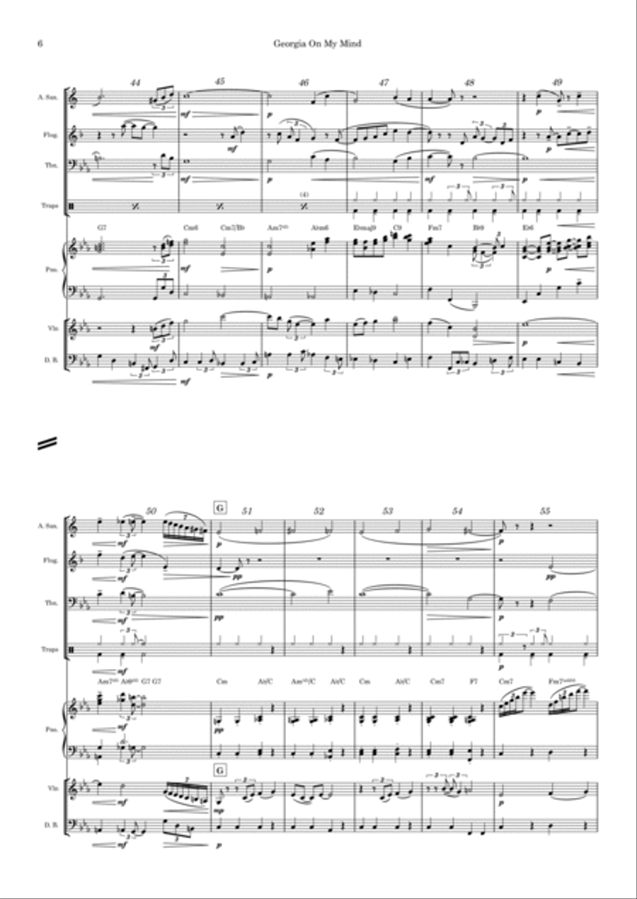 Georgia On My Mind Small Ensemble scores gallery preview page 6