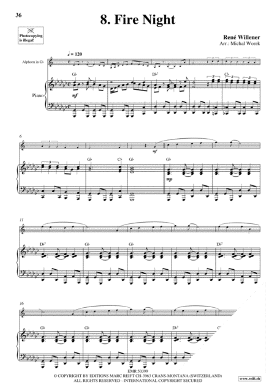 20 Alphorn Solos Volume 1 Piano Accompaniment scores gallery preview page 10