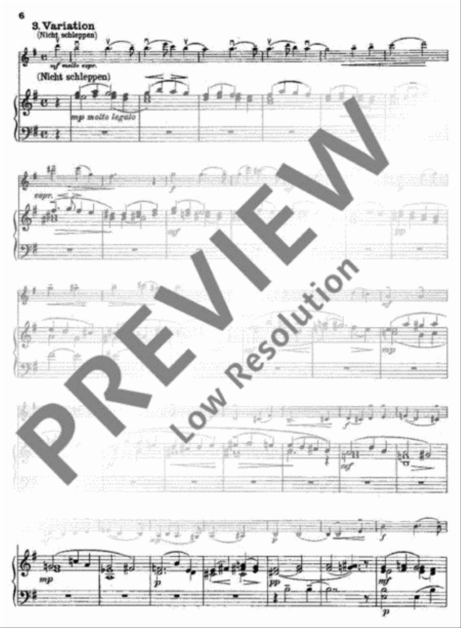 Variations on a Theme of Mozart Violin Solo scores gallery preview page 7