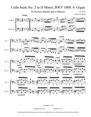 Cello Suite No. 2, BWV 1008: 6. Gigue