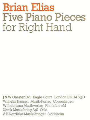 Book cover for Five Piano Pieces for Right Hand