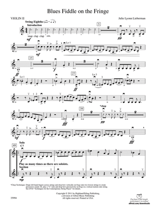 Blues Fiddle on the Fringe: 2nd Violin
