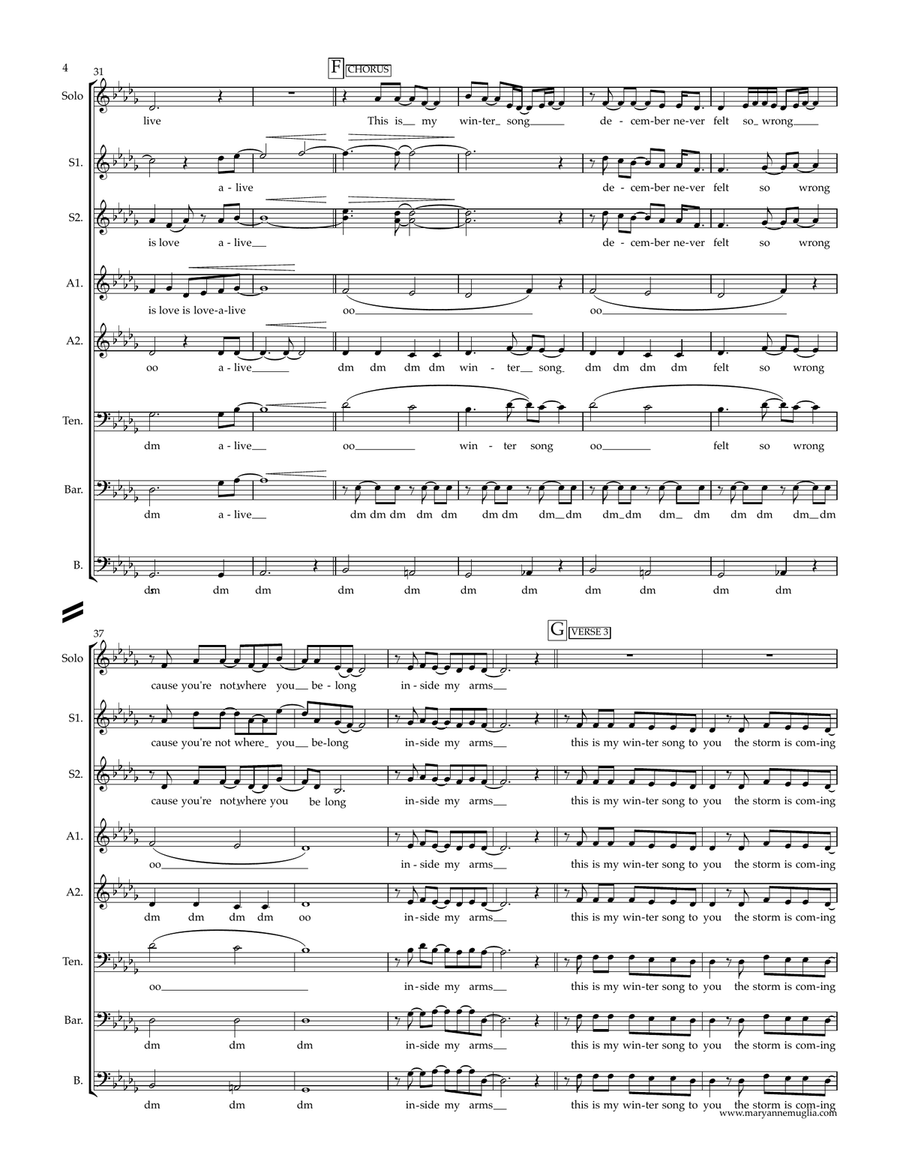 Winter Song Divisi scores gallery preview page 4