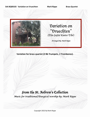 Book cover for Variations on "Vruechten" (This Joyful Eastertide)