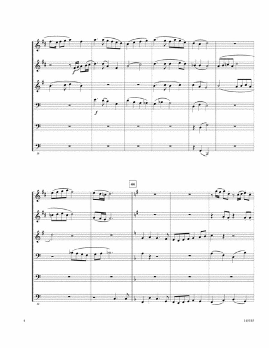 Guide Me, O Thou Great Jehovah Brass Quintet scores gallery preview page 4