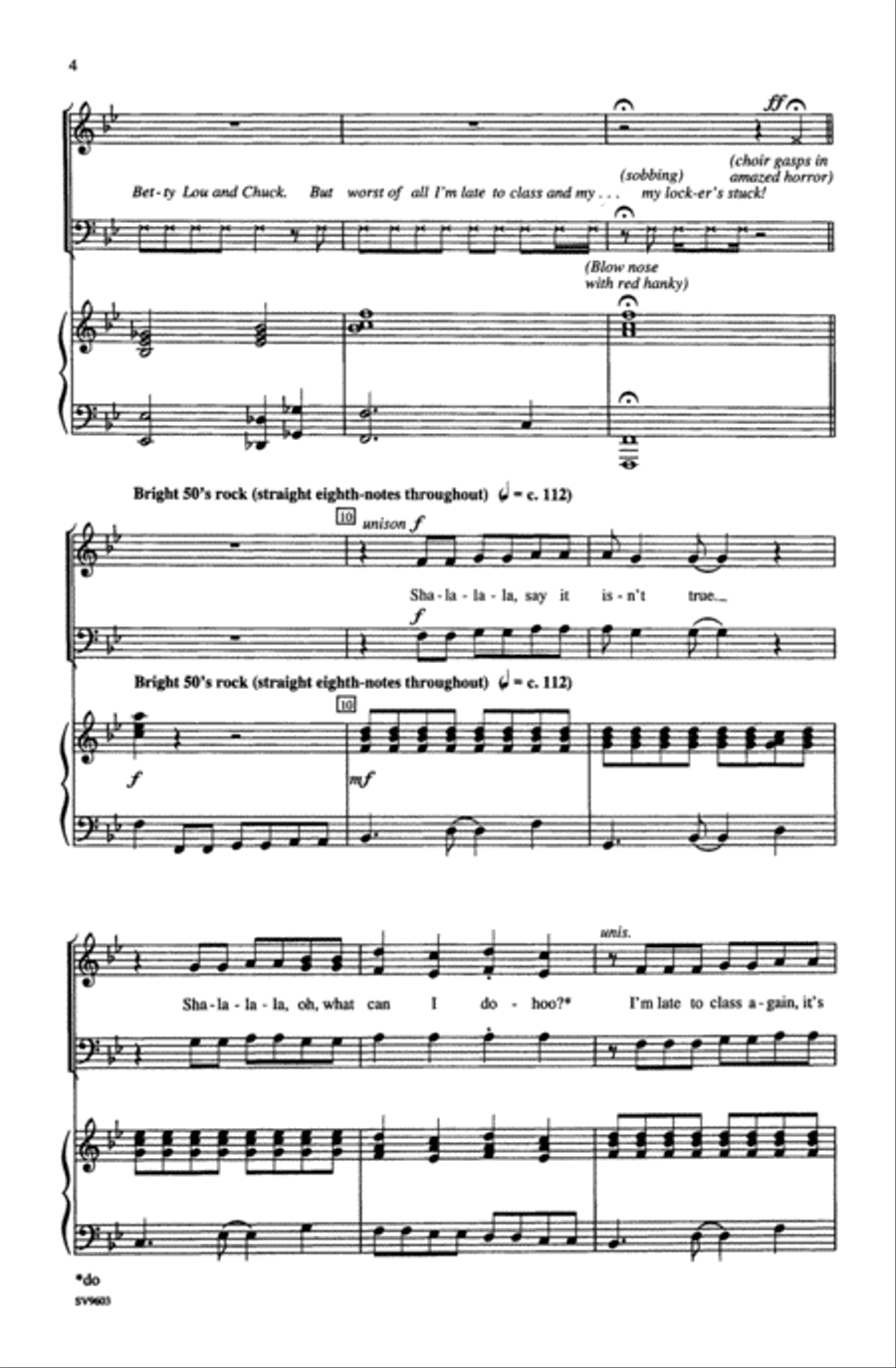 My Sha-la-la-la Locker's Stuck Choir scores gallery preview page 2