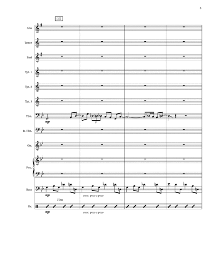 Haitian Fight Song Jazz Ensemble scores gallery preview page 5