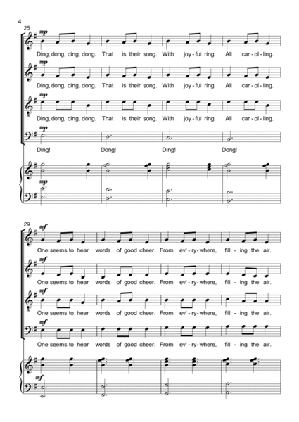 Carol of the Bells - 4 part choir - SATB - Mixed Voices image number null